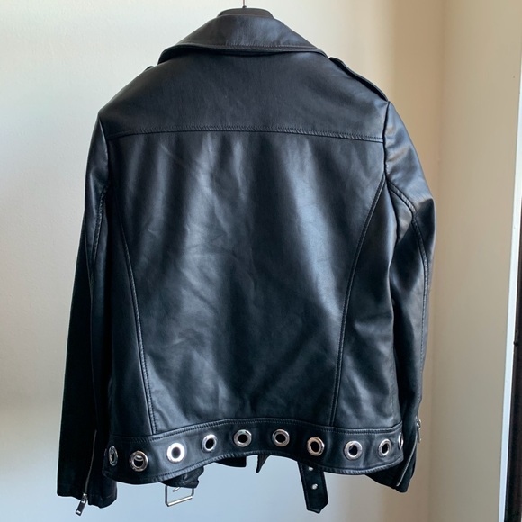 Zara Black Leather Moto Jacket - Picture 4 of 4